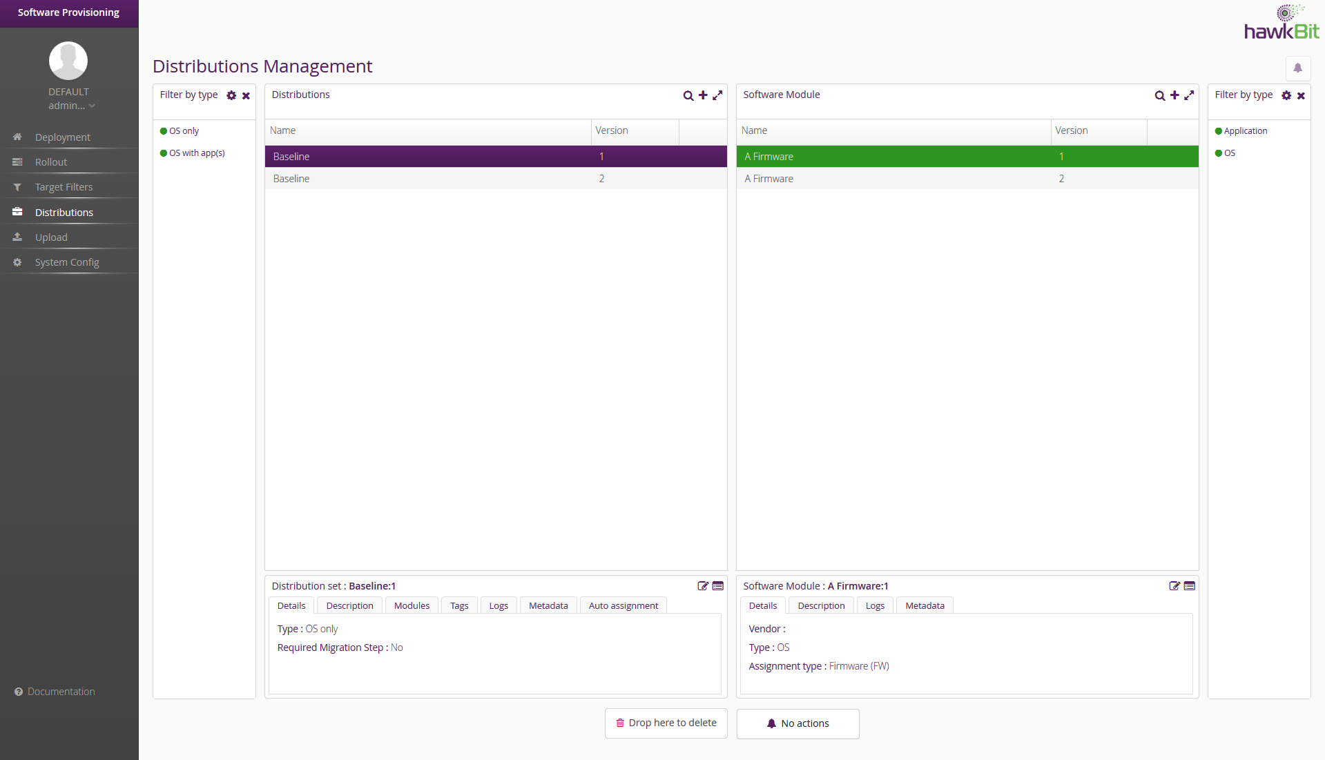 Distribution Management view